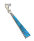 Turquoise Inlay Sterling Silver Southwest Pendant AX96562